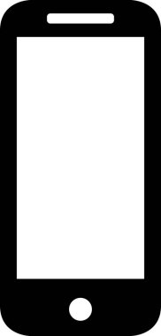  akıllı telefon düz simgesi, vektör, illüstrasyon 