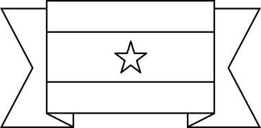 Beyaz arkaplanda izole edilmiş Gana bayrağı, vektör illüstrasyonu