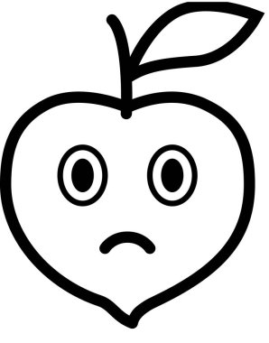 Şeftali ifadesi yüz ifadesi yüz ifadesi vektörü, üzgün sürpriz yüz avatarı