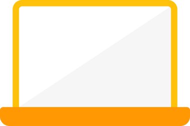 dizüstü bilgisayar düz simgesi, vektör illüstrasyonu