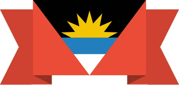 Vlajka Antigua Světová Vlajka Koncepce Pozadí — Stockový vektor