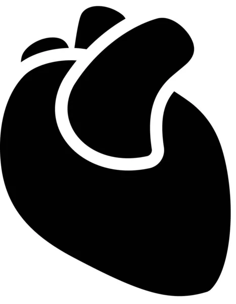 White Background Heart Icon Vector Illustration — 스톡 벡터