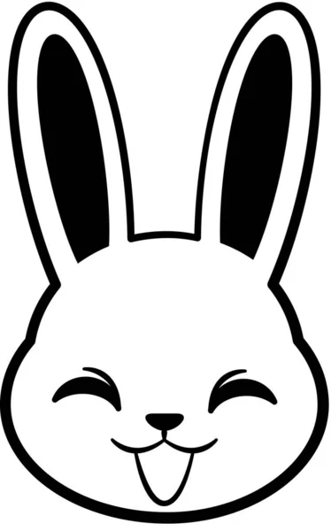 Rabbit Smiling Icon Vector Illustration — Stock Vector