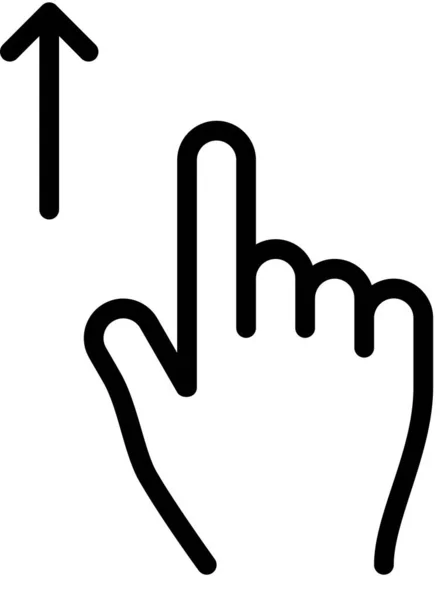 Veeg Hand Pictogram Aanraken Vinger Vector Illustratie — Stockvector