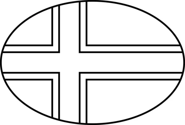 Flagge Der Aland Inseln — Stockvektor