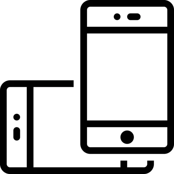 Platte Smartphone Icoon Vector Illustratie — Stockvector