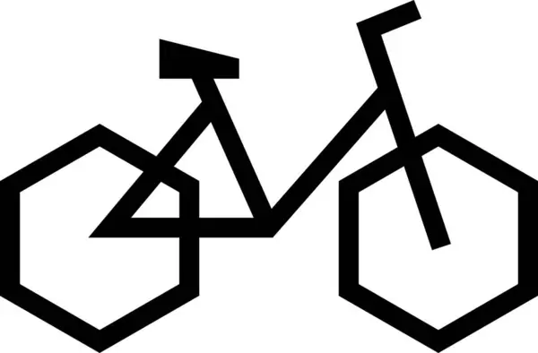 Ícone Bicicleta Ilustração Vetorial Minimalista — Vetor de Stock