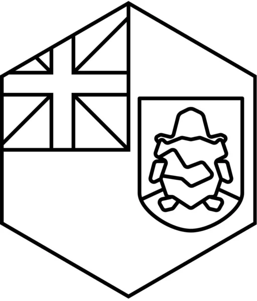Flagga Bermuda Vektor Illustration — Stock vektor