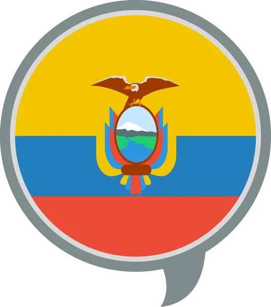 Ecuadori Vektorillusztráció Lobogója — Stock Vector