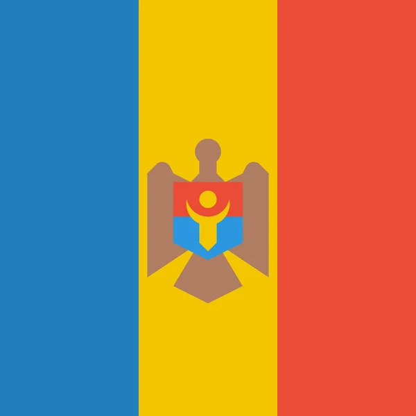 Bandera Moldavia Fondo Del Concepto Bandera Mundial — Vector de stock