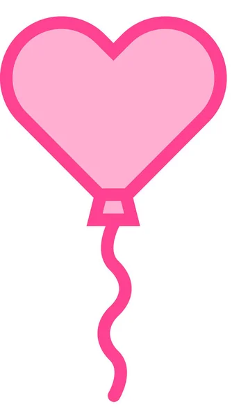 Sevgililer Günü Kalp Simgesi Minimalist Vektör Illüstrasyonu — Stok Vektör