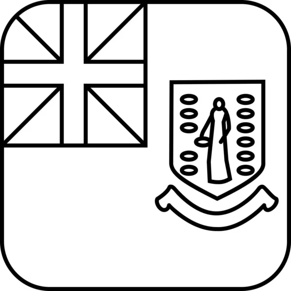 Bandiera Delle Isole Vergini Britanniche — Vettoriale Stock
