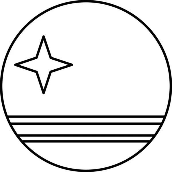 Vlajka Vektoru Aruba Ilustrace — Stockový vektor
