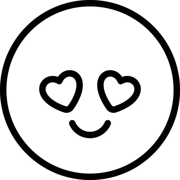 Avatar Amor Concepto Emoticono Vector Ilustración — Archivo Imágenes Vectoriales