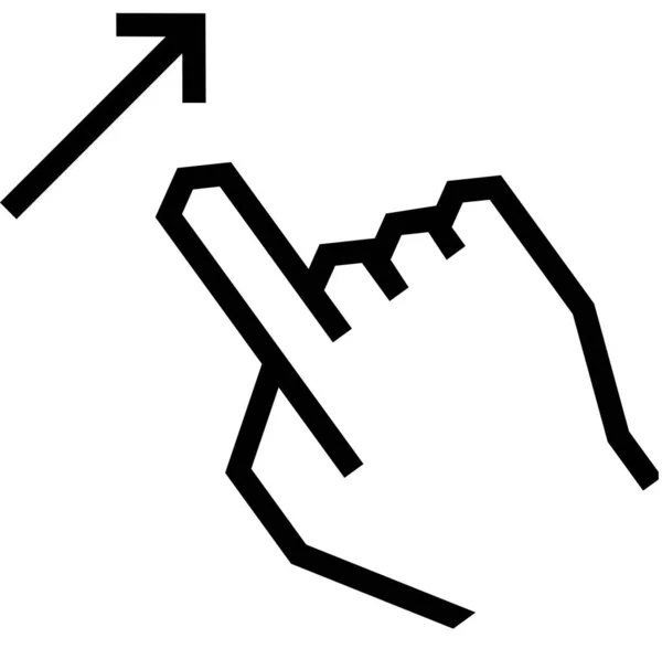 Swipe Gesture Icon Vector Illustration — Stock Vector