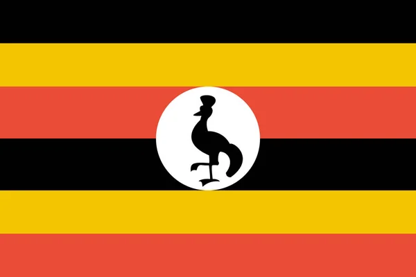 Flagge Ugandas Als Vektorillustration — Stockvektor