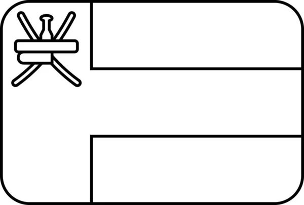 Flagge Des Oman Flaches Symbol Vektorillustration — Stockvektor