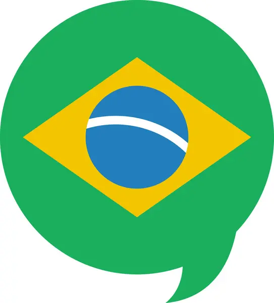 ブラジルの旗ベクトルイラスト — ストックベクタ