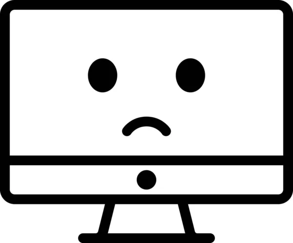 Triste Rosto Avatar Emoticon Conceito Vetor Ilustração —  Vetores de Stock