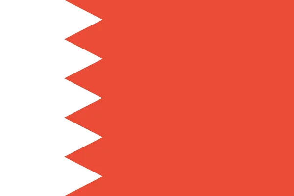 Bahrajnská Vlajka Vektorové Ilustrace — Stockový vektor