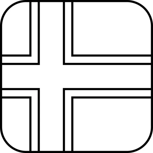 Flaga Wysp Owczych Płaska Ikona Ilustracja Wektora — Wektor stockowy