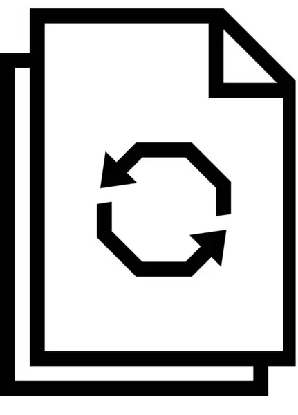 Fichier Synchronisation Icône Plate Vecteur Illustration — Image vectorielle