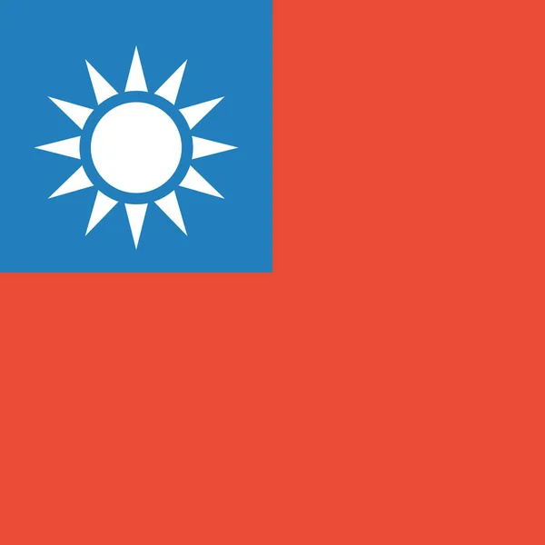 Bandeira Ilustração Vetorial Taiwan —  Vetores de Stock