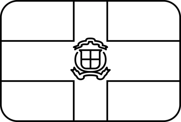ドミニカ共和国の旗ベクトルイラスト — ストックベクタ