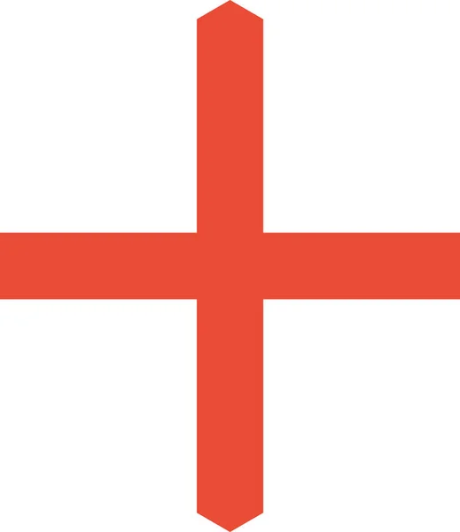 Bandeira Inglaterra Isolada Fundo Branco Ilustração Vetorial —  Vetores de Stock