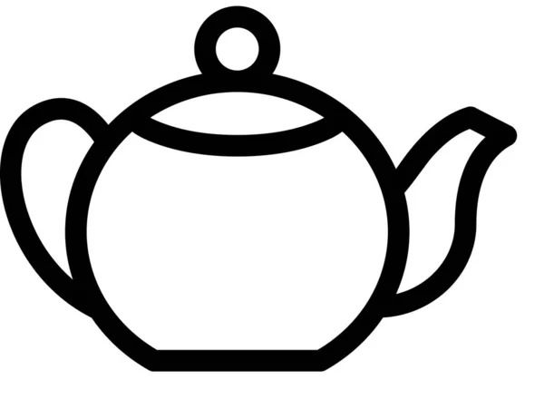 Teekannen Symbol Isoliert Auf Weißem Hintergrund Vektorillustration — Stockvektor
