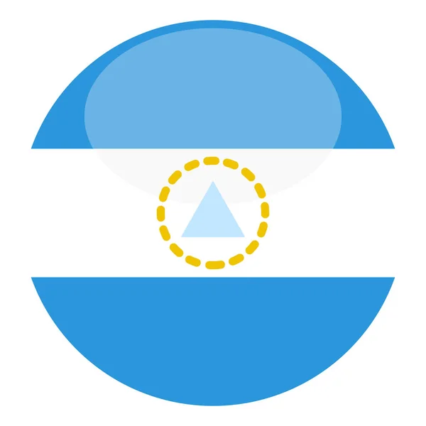 Никарагуа Флаг Изолирован Белом Фоне Векторная Иллюстрация — стоковый вектор