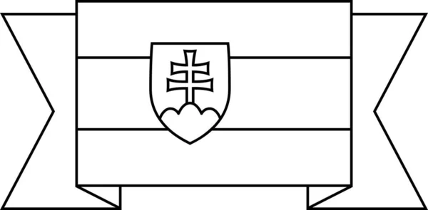 Bandera Eslovaquia Vector Ilustración — Vector de stock