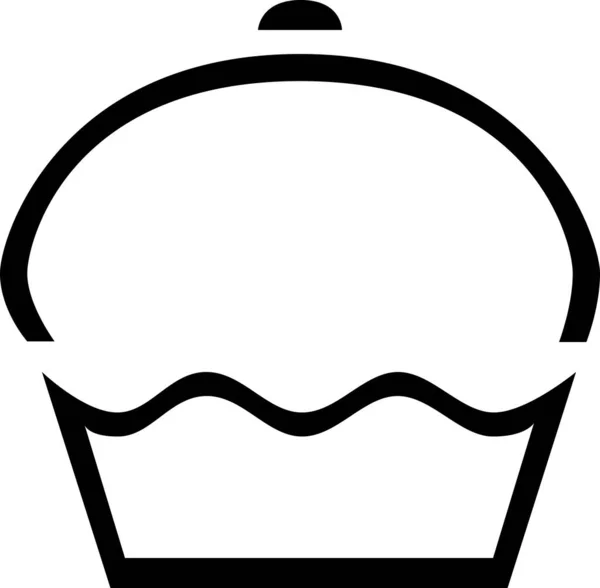 甘いケーキのアイコンベクトルイラスト — ストックベクタ