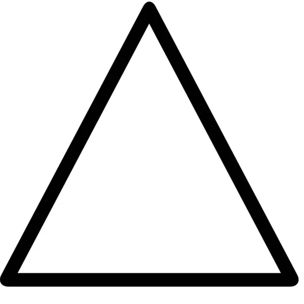 Triangel Ikon Isolerad Vit Bakgrund Vektor Illustration — Stock vektor