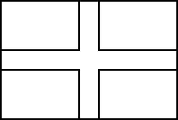 Flaga Anglii Płaska Ikona Ilustracja Wektora — Wektor stockowy