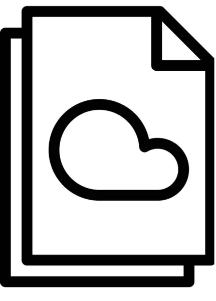 Bulut Dosyası Düz Simgesi Vektör Illüstrasyon — Stok Vektör