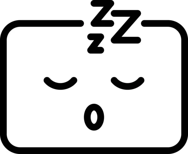 Sleeping Avatar Emoticon Concept Vector Illustration — Stock Vector