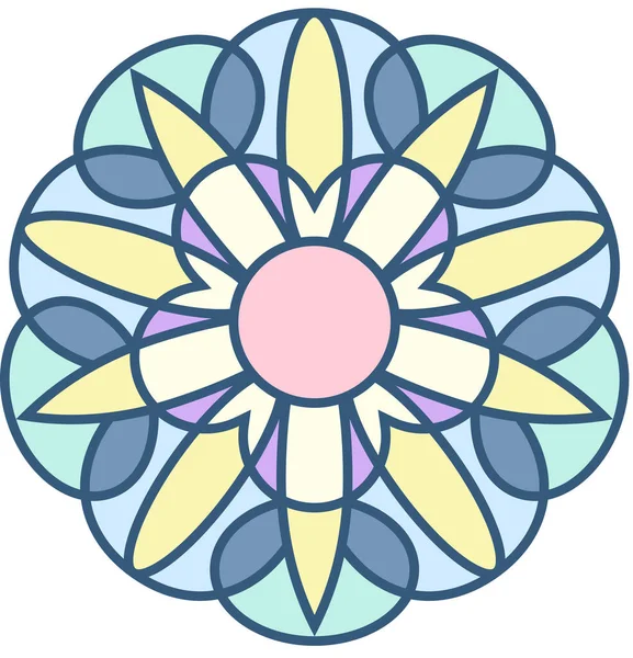 Çiçek mandala vektör çizimi 