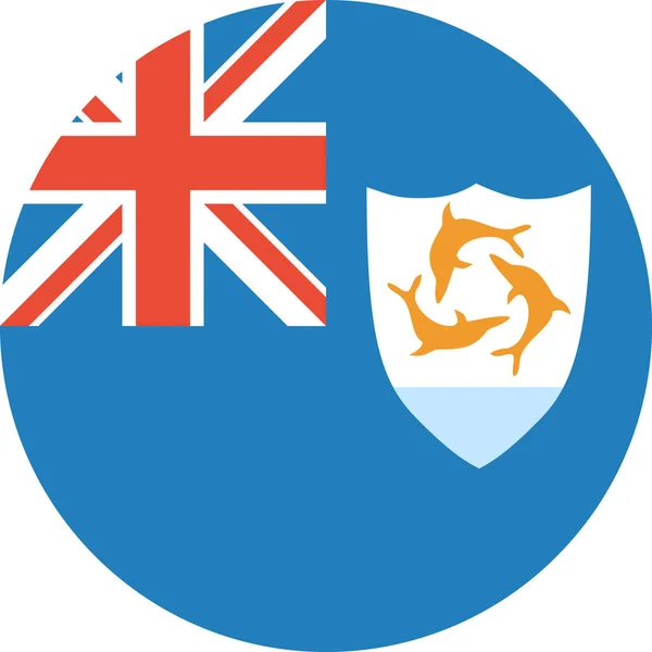 Vlag Van Anguilla Vector Illustratie — Stockvector