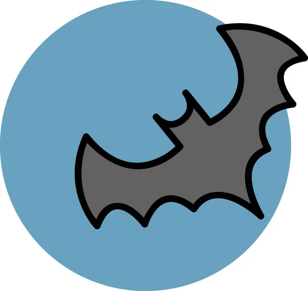 Halloween Bat Ícone Ilustração Vetorial —  Vetores de Stock