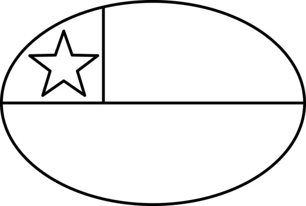 Flaga Chile Język Flagi Narodowej — Wektor stockowy