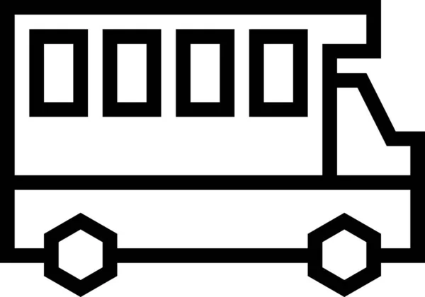 Bussymbol Minimalistische Vektorillustration — Stockvektor