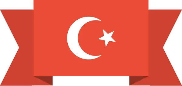 Ilustrasi Vektor Bendera Turki - Stok Vektor