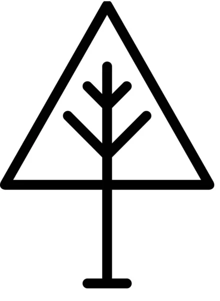 Träd Växt Trädgård Vektor Illustration — Stock vektor