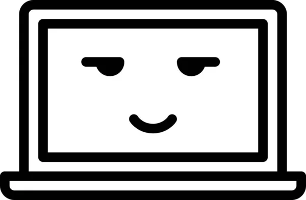 Glückliches Gesicht Isoliert Auf Weißem Hintergrund Vektorillustration — Stockvektor