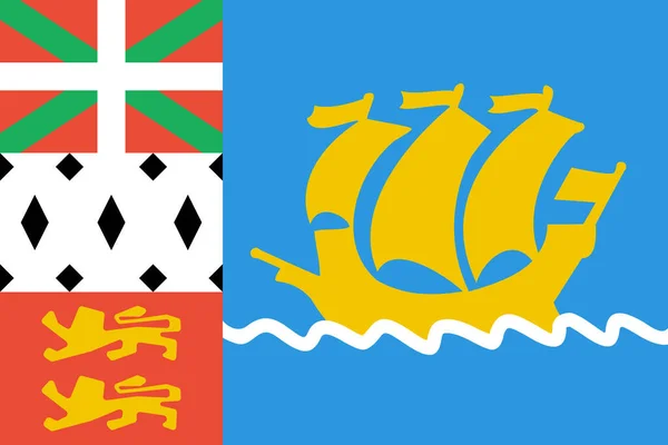 Vlag Van Saint Pierre Miquelon Achtergrond Van Het Concept Van — Stockvector