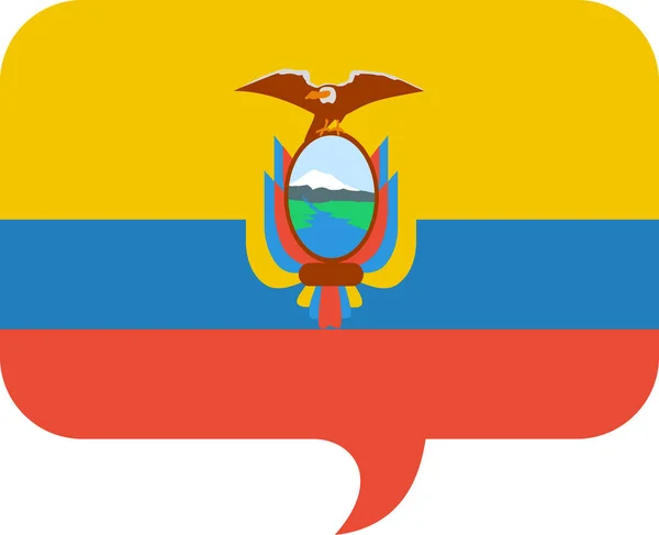 Ecuadors Flagga Vektor Illustration — Stock vektor