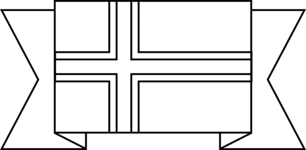 Bandera Islandia Icono Plano Vector Ilustración — Archivo Imágenes Vectoriales