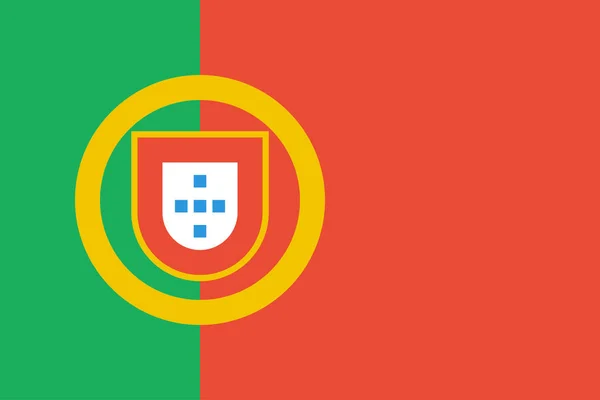 Ilustrasi Vektor Bendera Portugal - Stok Vektor