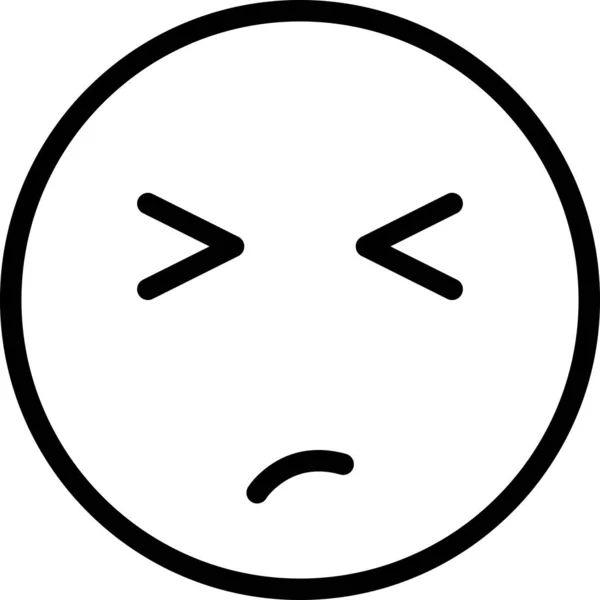 Ausdruck Gesicht Emoticon Vektor Illustration — Stockvektor